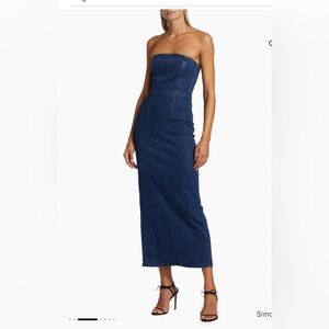 Reformation

Eugenia Denim Strapless Midi-Dress worn once size 4